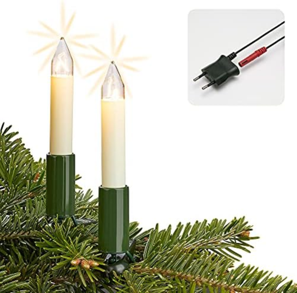 String lights- Christmas 20 candles, 10,6 m, white