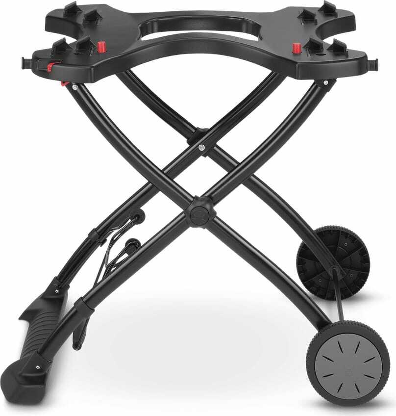Carrello Barbecue Pieghevole con Ruote e 2 Ripiani Weber 6557 Q1000/2000