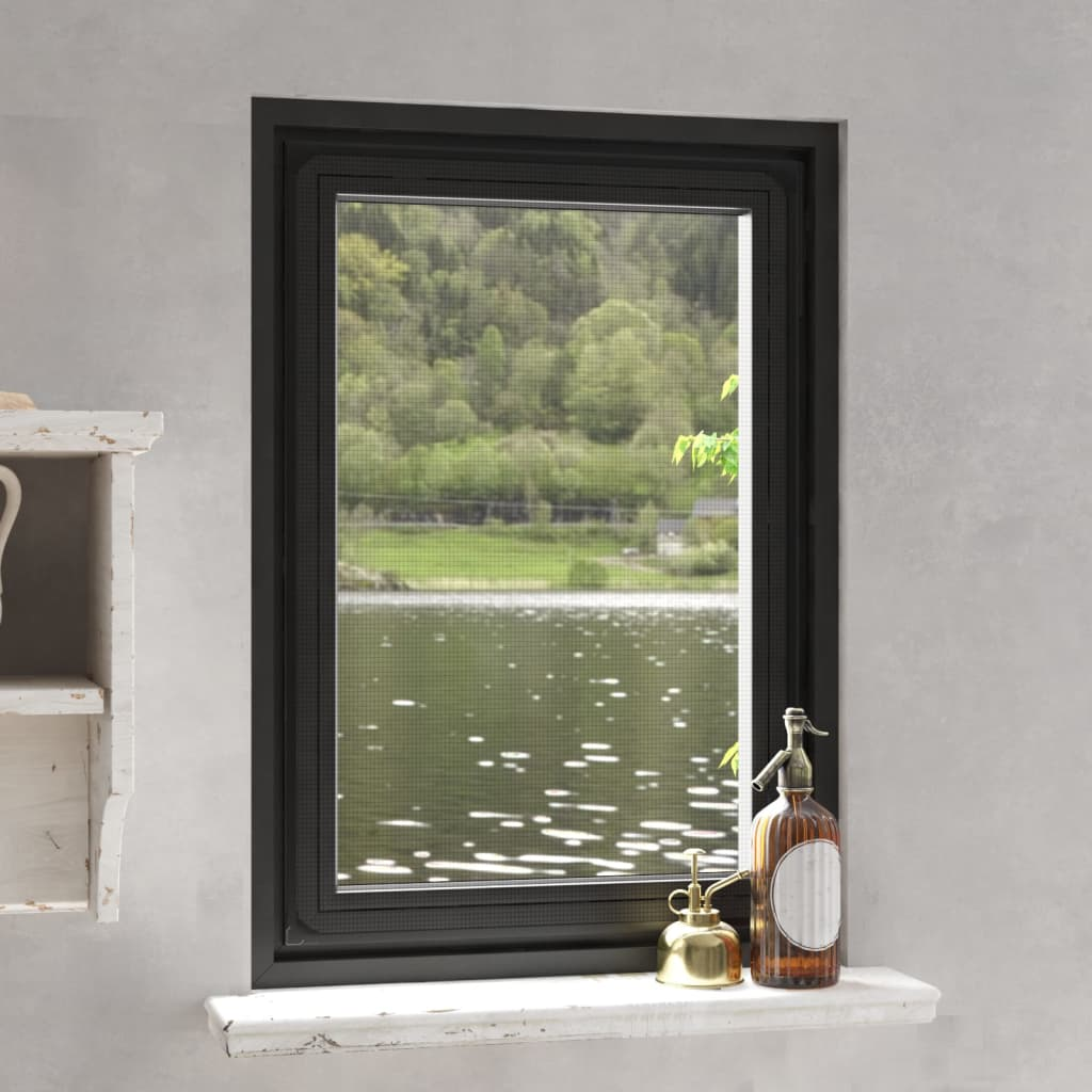 vidaXL Zanzariera Magnetica per Finestre Antracite 80x120 cm