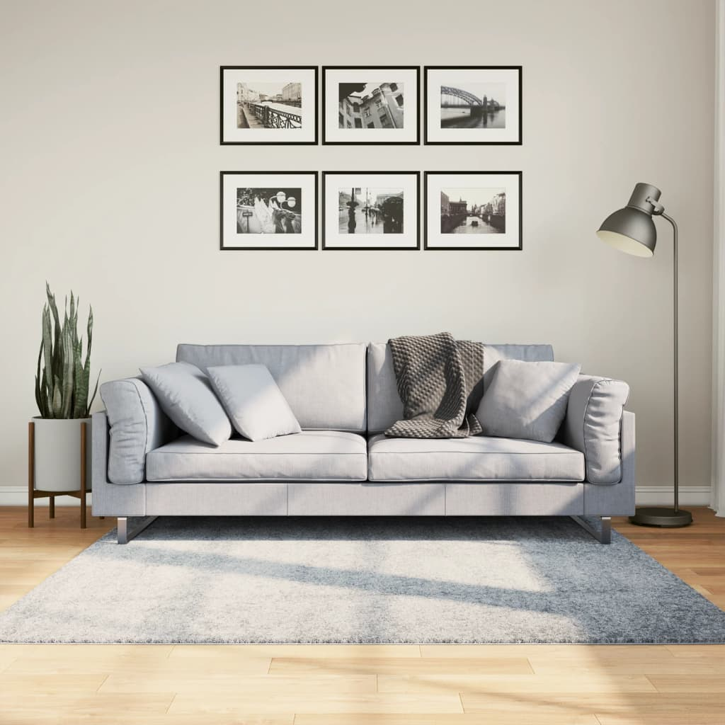 vidaXL Tappeto Shaggy PAMPLONA a Pelo Lungo Moderno Blu 160x160 cm