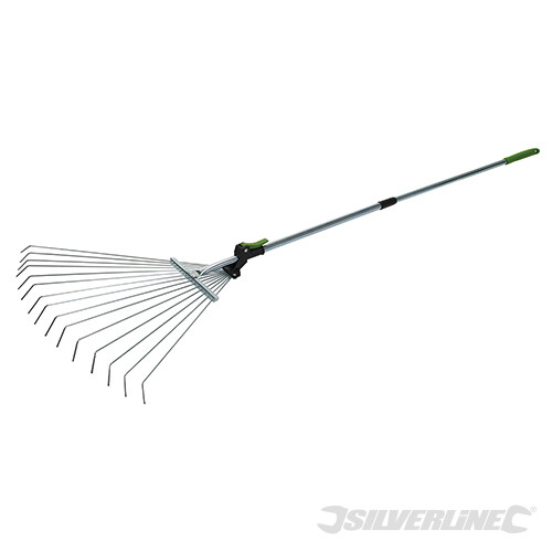 Telescopico Rastrello 800 - 1500mm Giardinaggio Giardino Attrezzi Silverline