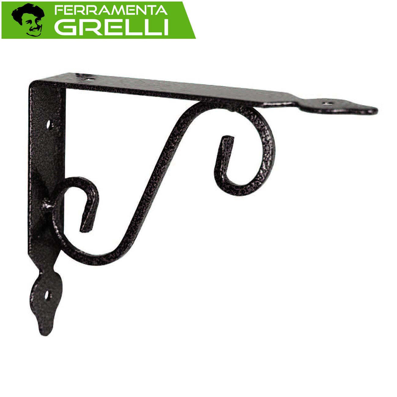 MENSOLE ORNAMENTALI BRACKETS EXTRA STRONG NERO/BRONZO • 2 pz