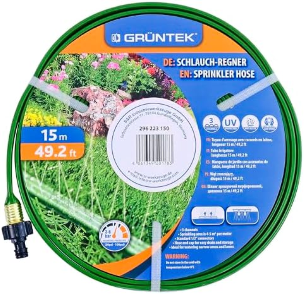 GRUTEK Tubo Irrigatore Forato Nebulizzatore Irrigazione a pioggia goccia per Gia