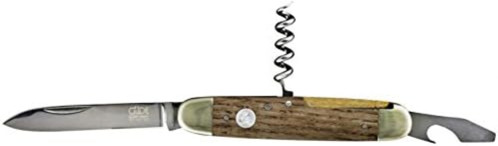 GÃ¼de Alpha Barrel Oak Coltello tascabile con manico in quercia, Adulto, Quercia