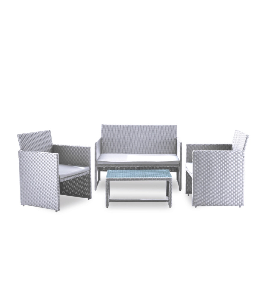 SET DA GIARDINO ESSENZA "VALENCIA" BIANCO 4 POSTI