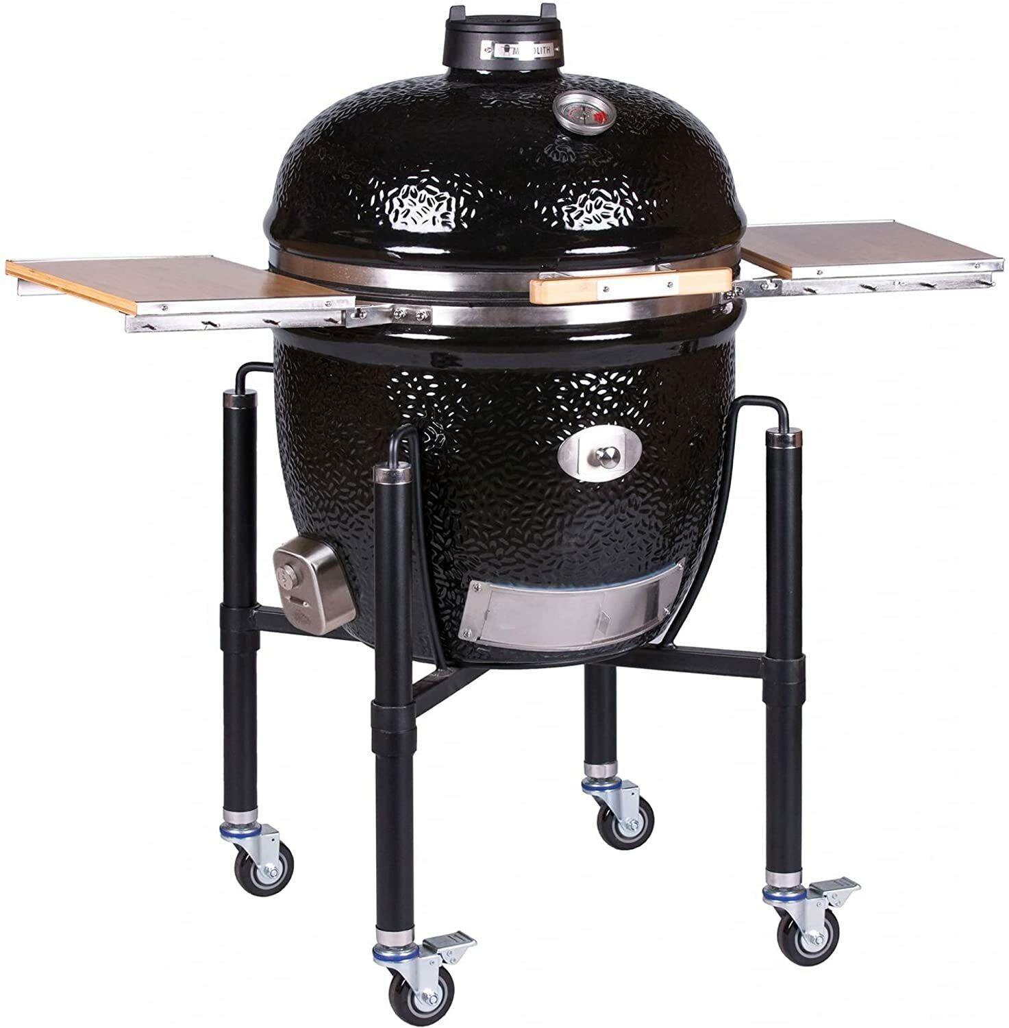 BARBECUE MONOLITH LECHEF BBQ PRO SERIES 2.0 NERO CON CARRELLO E MENSOLE (38125)