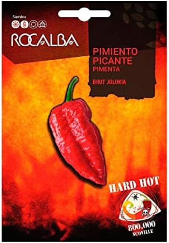 Rocalba vegetable seeds - Hot Pepper Bhut Jolokia (25 seeds)