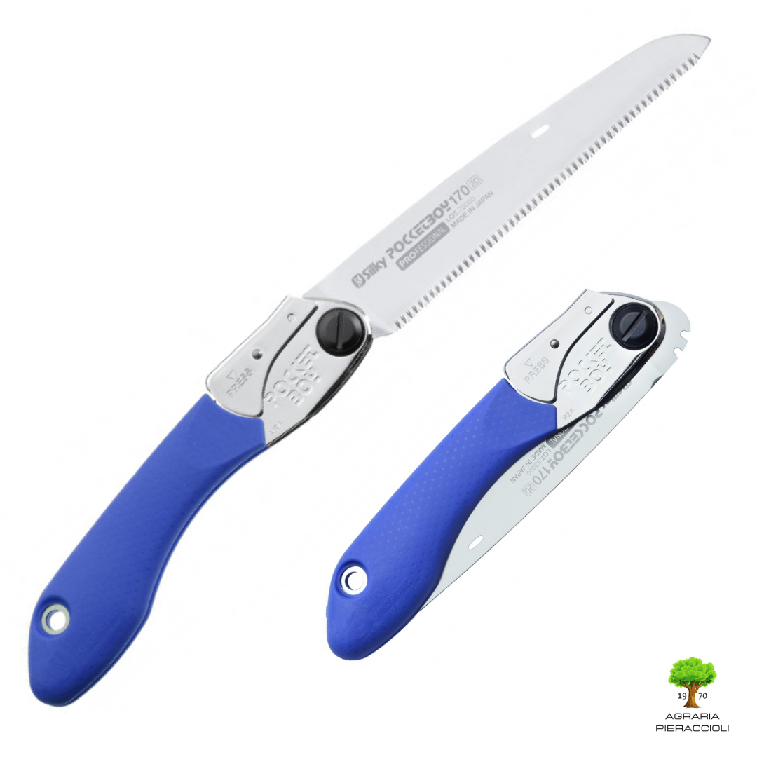 SEGA POTATURA PIEGHEVOLE 342-17 SILKY POCKETBOY 170-20 BLU LAMA 17cm MADE JAPAN