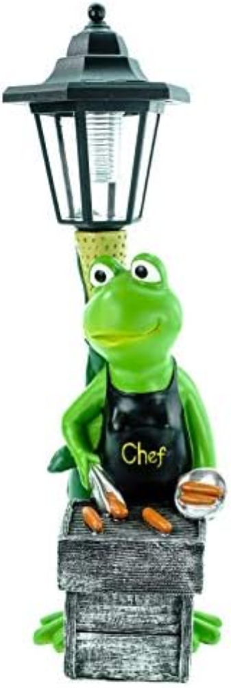 Frosch Grillmeister con lanterna solare a LED e grembiule Chef