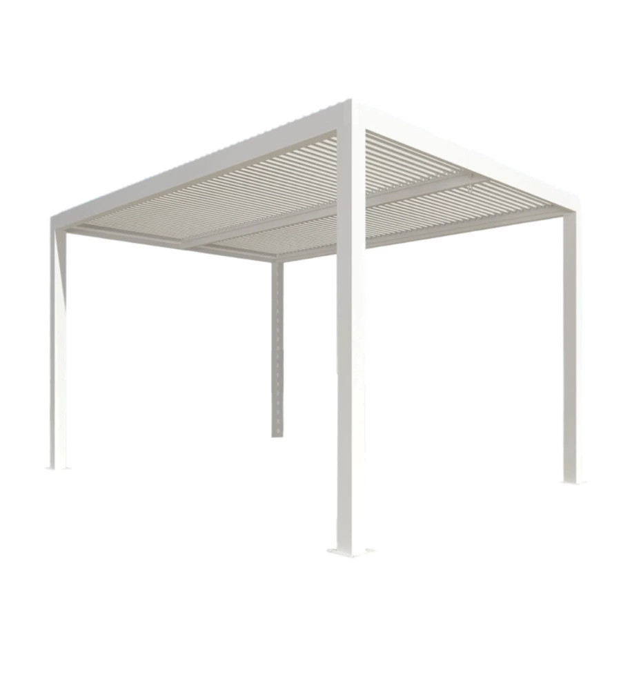 PERGOLA BIOCLIMATICA DA ESTERNO "ARTEMIDE" IN ALLUMINIO BIANCO 3X4 M