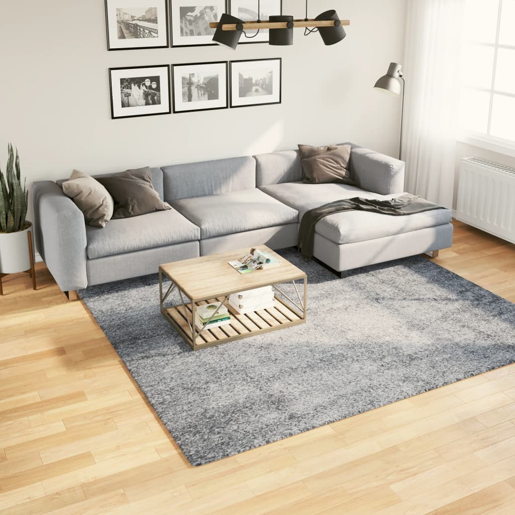 vidaXL Tappeto Shaggy PAMPLONA a Pelo Lungo Moderno Blu 240x240 cm