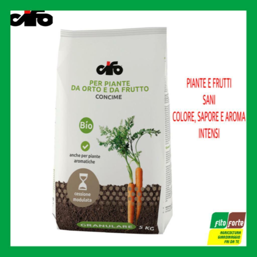 CONCIME GRANULARE CIFO CESSIONE MODULATA 5KG PER PIANTE DA ORTO E DA FRUTTO BIO