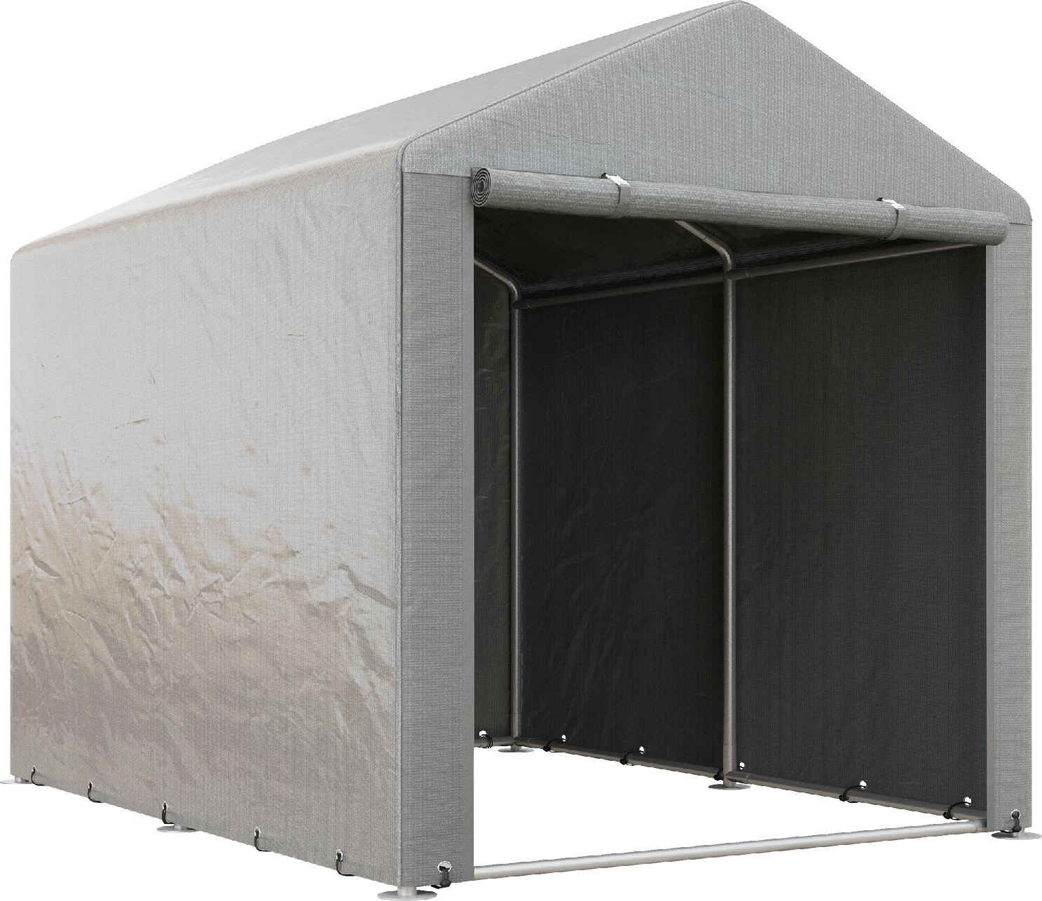 VivaGarden Tenda Garage per Bici e Moto Anti-UV 1.6x2m Grigio Chiaro LGA489F