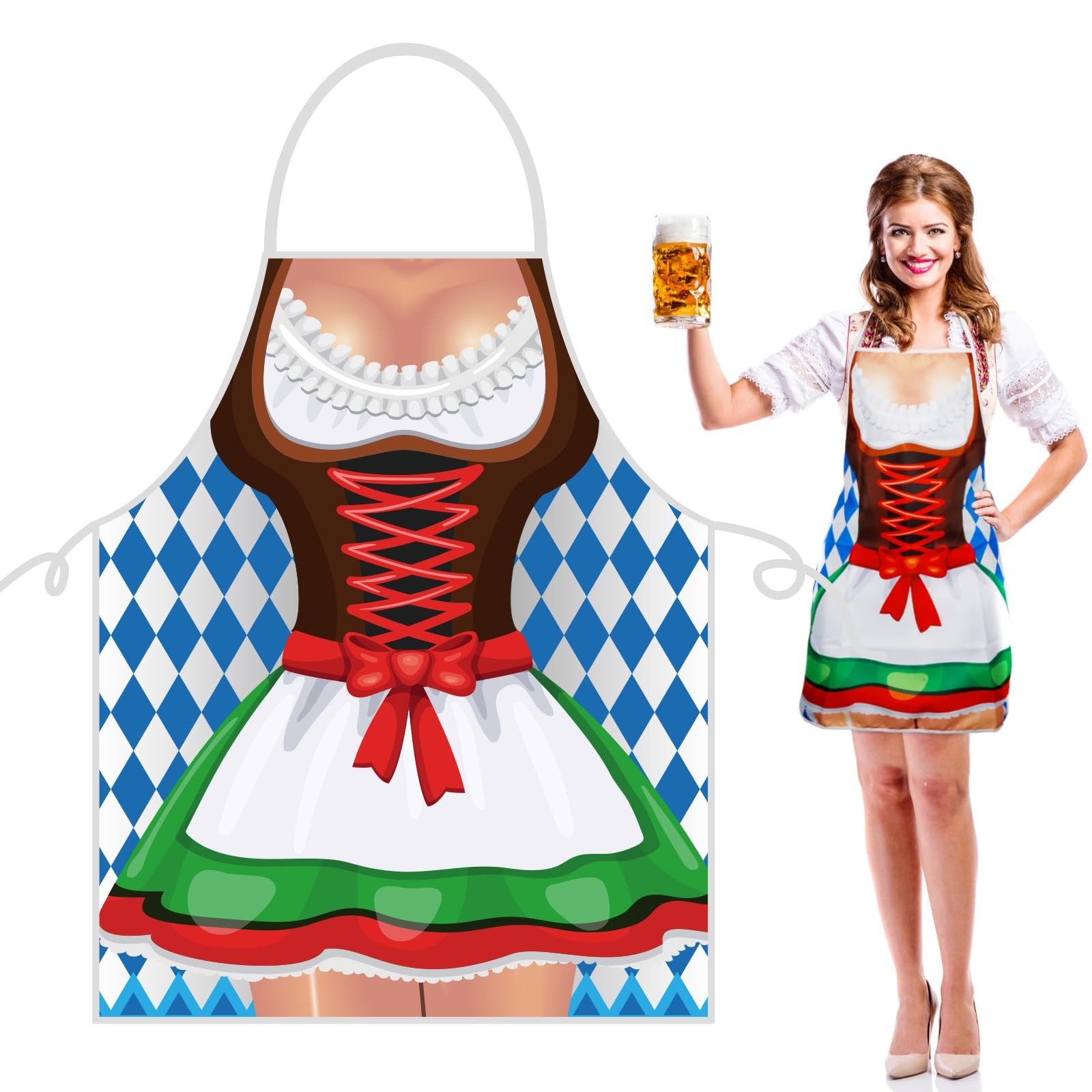 MONCAP Grembiule Oktoberfest Grembiule da Donna Oktoberfest Grembiule (y9s)