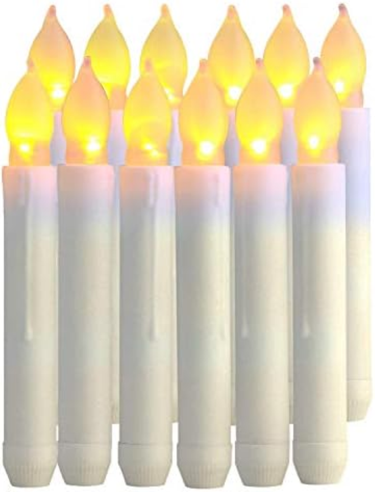 12pcs Flameless LED Candles Lights Battery Operated Votive LED Taper Candles for