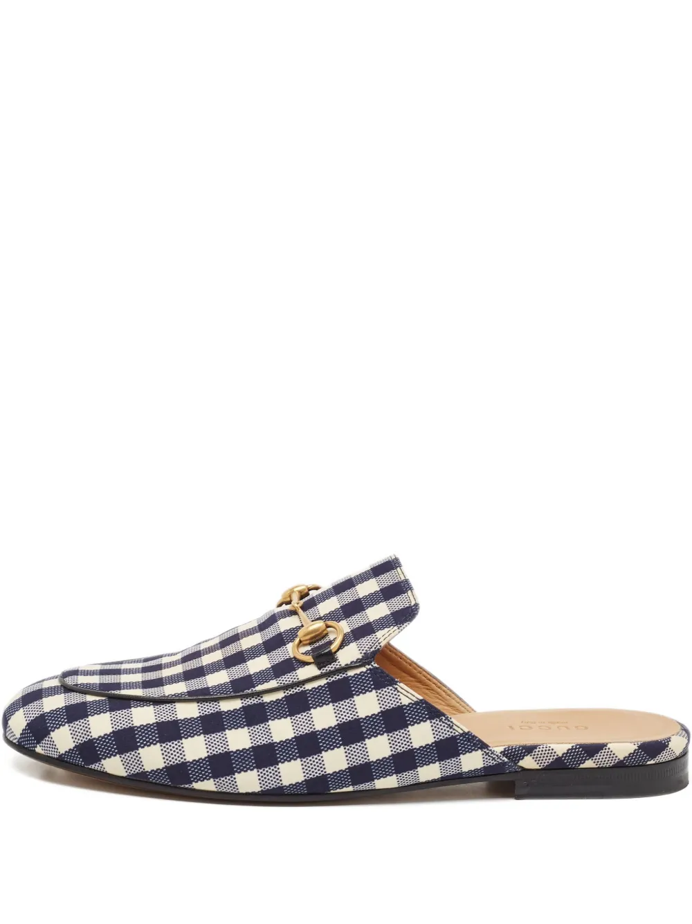 Gucci Pre-Owned 2024 gingham horsebit mules - Nero