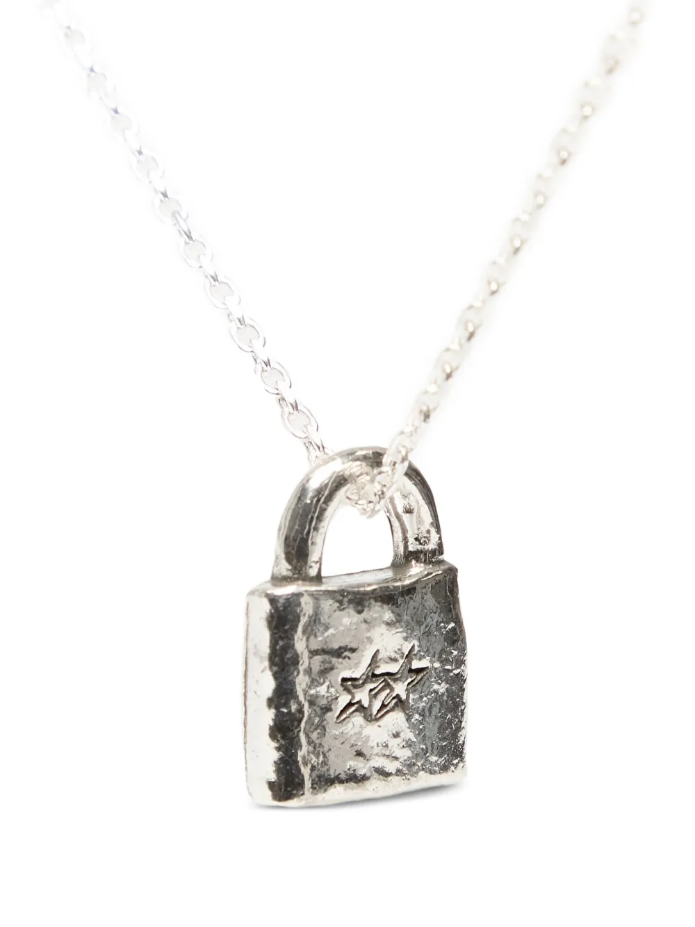 TWOJEYS padlock-pendent necklace - Argento