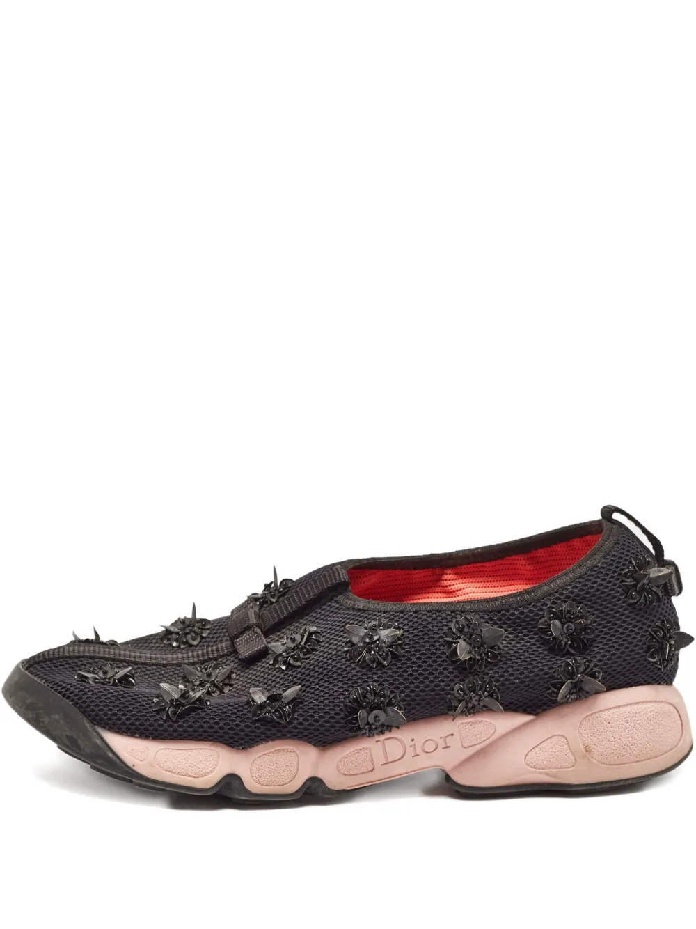 Christian Dior Pre-Owned Fusion flower-embellished sneakers - Nero