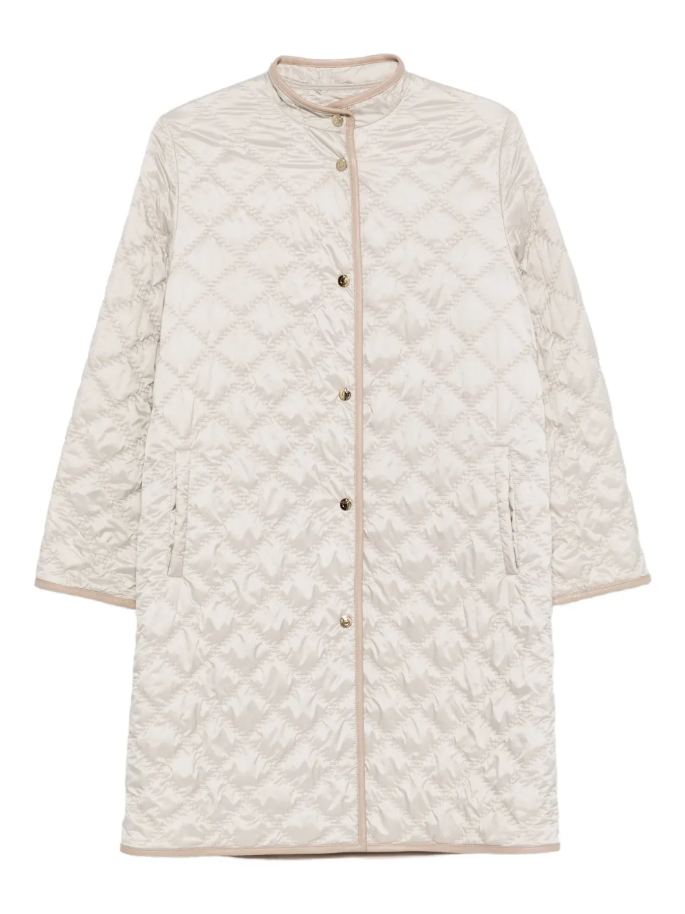 Manzoni 24 quilted single-breasted coat - Toni neutri