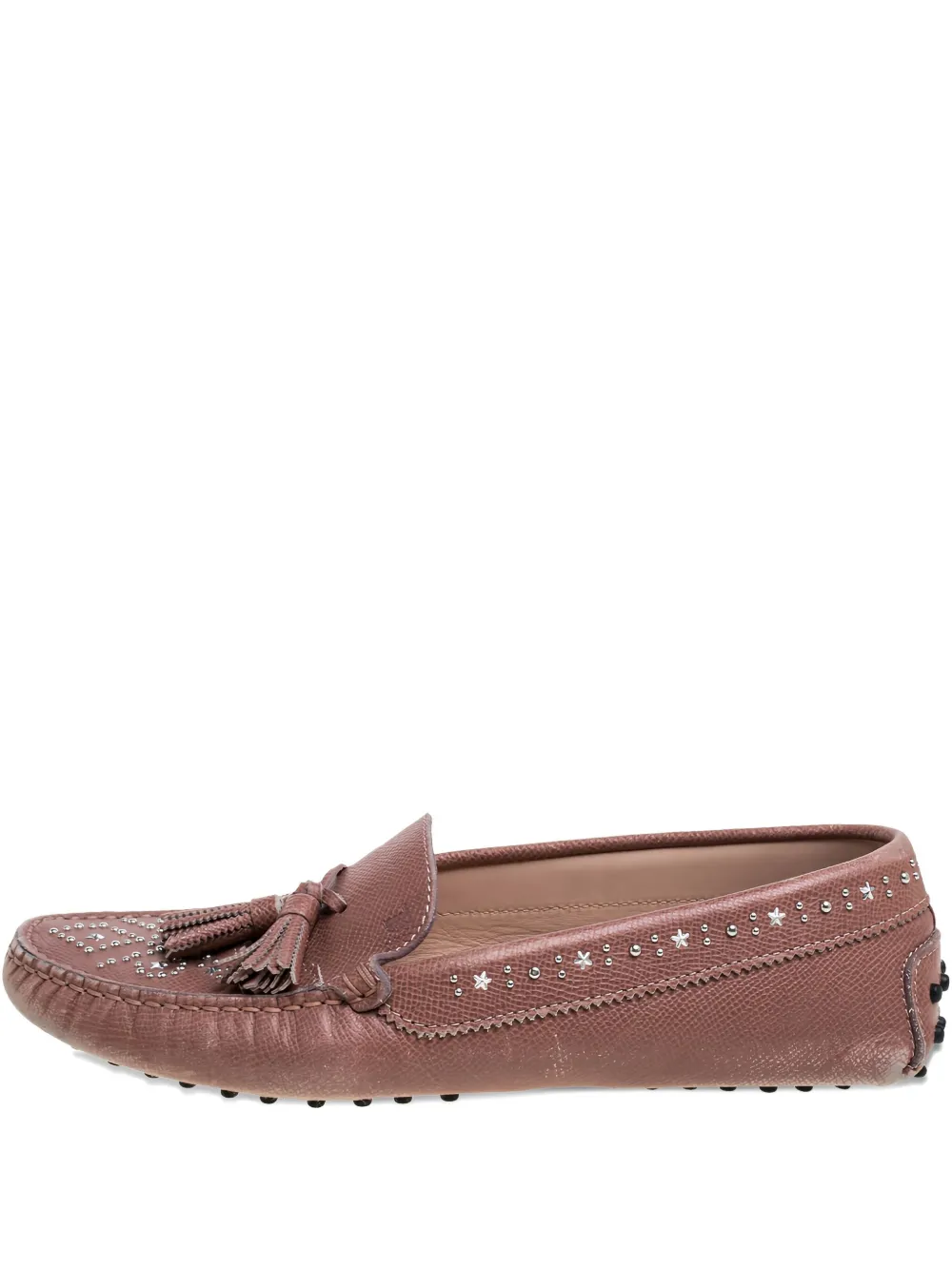 Tod's Vintage pre-owned tassel studded loafers - Rosa