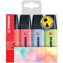 Evidenziatori Stabilo Boss Original Pastel conf. 4 colori assortiti 7