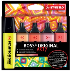 Evidenziatori Stabilo Boss Arty conf. 5 colori caldi
