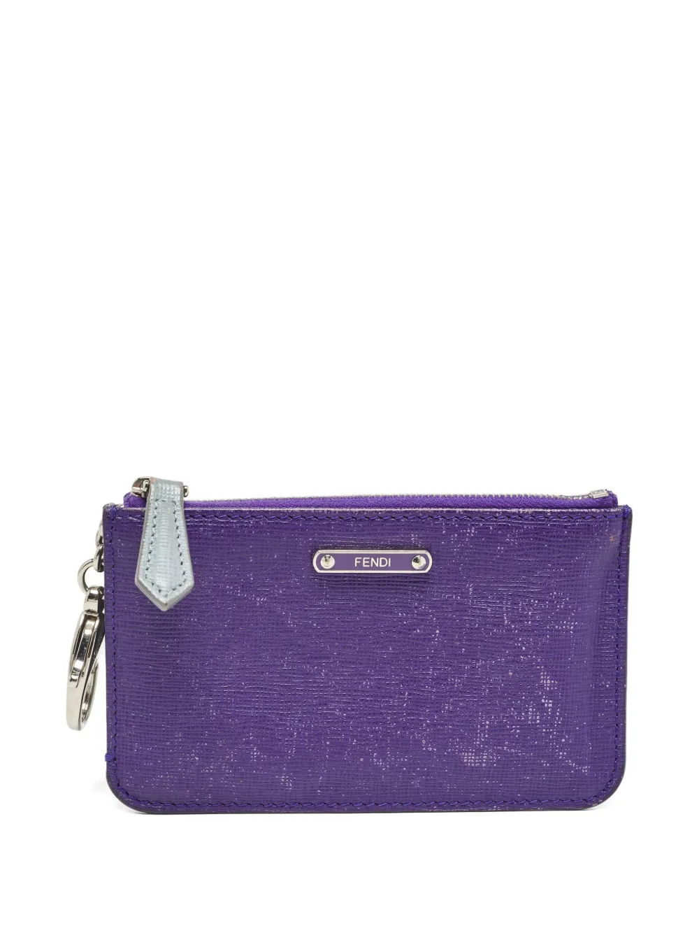 Fendi Pre-Owned leather zipper pouch - Viola
