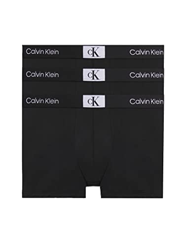 Calvin Klein Trunk 3Pk 000Nb3528A, Boxer Uomo, Nero (Black Black Black), L