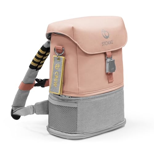 Stokke Jetkids Backpack, Coral Pink - Design Espandibile Per Bambini Dai 2-7 Anni - Tessuto Idrorepellente E Facile Da Pulire - Include Cuscino Estrai
