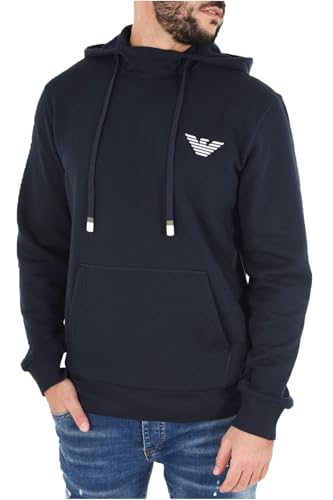 Emporio Armani Felpa Con Cappuccio Da Uomo, Blu Navy, Marina Militare, M