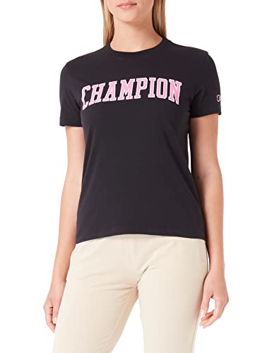 Champion Rochester 1919-C-Campus Logo Crewneck S-S T-Shirt, Nero, M Donna
