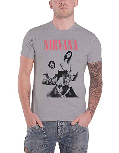 Nirvana Bathroom Photo Uomo T-Shirt Grigio Sport Xxl 90% Cotone, 10% Poliestere Regular