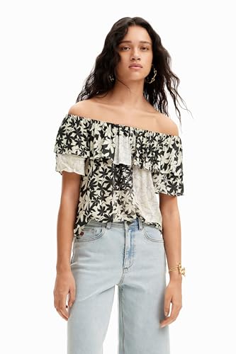 Desigual Blus_Anaïs Blouse, Bianco, L Donna