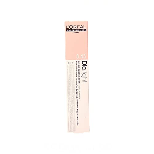 L'Oréal Professionnel Paris Dia Light Gel-Creme Acide Sans Amoniaque #8.43 50 Ml Occhiali, Brown, Taglia Unica Donna