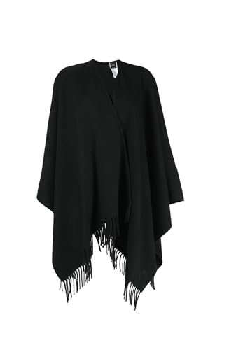 Pinko Segunda Poncho Lana Soft Sciarpe, Z99_Nero Limousine, U Donna