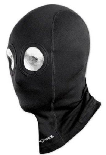 A-Pro Sottocasco Passamontagna Cotone Elasticizzato 2 Fori Moto Bici Snowboard Nero