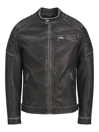 Jack & Jones Synthetic Leather Jacket Synthetic Leather Jacket Black L Black L