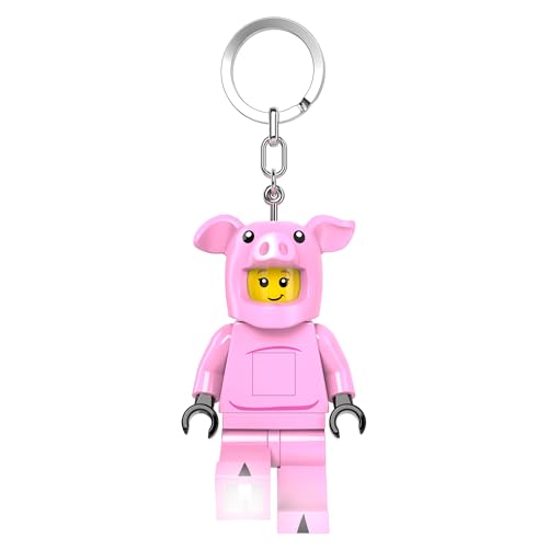 Lego Minifigures Grande 3 Pollici Alta Figura Portachiavi Luce - Piggy Girl (Ke212H), Rosa, Grande - 3 Pollici Di Altezza, Rosa, Large - 3 Inches Tall