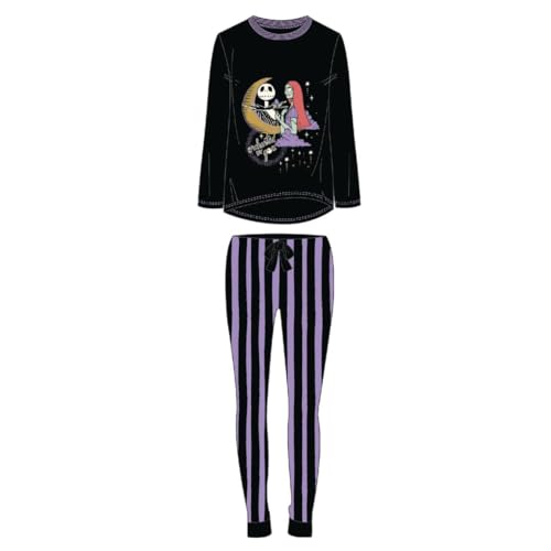 Cerdá Life'S Little Moments Pigiama Invernale Da Incubo Prima Di Natale Pajama Set, Viola E Nero, X-Large Unisex-Adulto