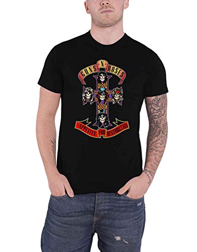 Rockoff Guns N' Roses Appetite For Destruction T-Shirt, Nero, Xxl Uomo