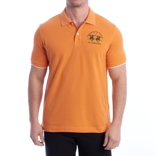La Martina Polo Da Uomo Manica Corta Vestibilità Regolare Ymp001-Pk001. Polo Da Uomo, Polo Da Uomo, Polo Da Uomo In Cotone, Polo Da Uomo, Polo Da Uomo