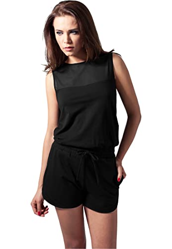 Urban Classics Ladies Tech Mesh Hot Jumpsuit Tuta, Nero (Black 7), M Donna