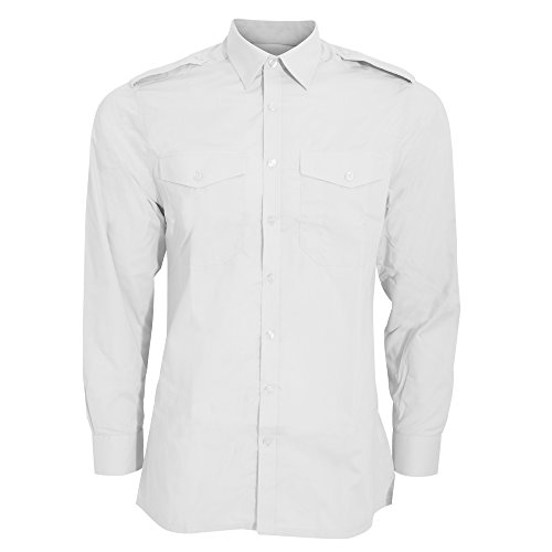 Kustom Kit - Camicia A Maniche Lunghe - Uomo (Collo: 49.5) (Bianco)