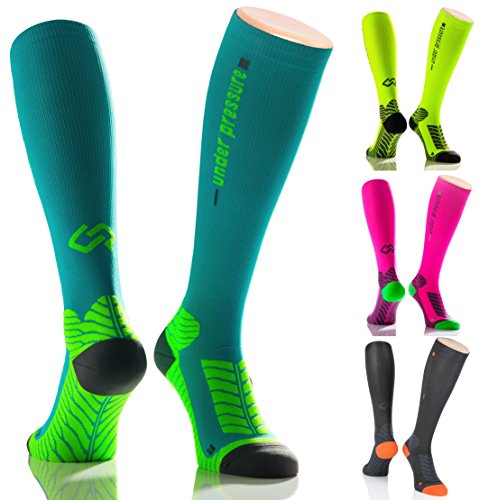 Sport Calze A Compressione Under Pressure Runa Ttack (Compressione: 18 – 21 Mmhg) – La Migliore Qualità, Made In Germany, Anthrazit