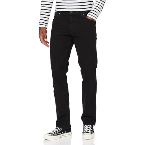 Wrangler Texas, Jeans Uomo, Black Overdye, 32W / 30L