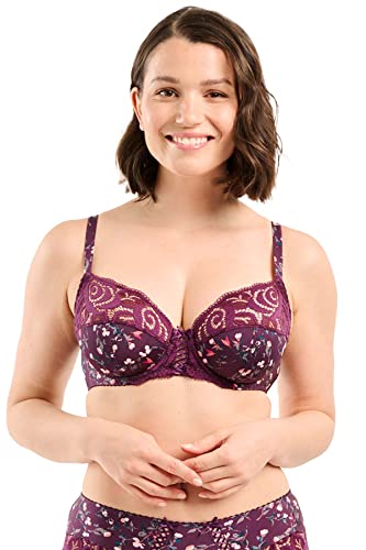 Sans Complexe Amelle Reggiseno, Blumendruck, Rot/Violett, 90C Donna
