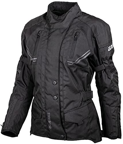 Gms Taylor Giacca Tessile Moto Da Donna, Nero, 7Xl