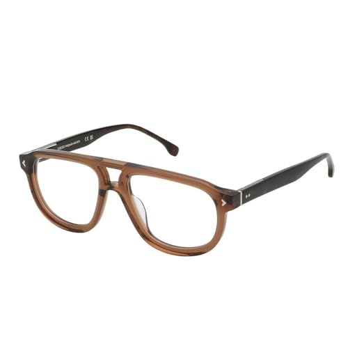 Lozza Eyeglass Frame Vl4330 Shiny Transp.Brown 55/18/145 Uomo Occhiali