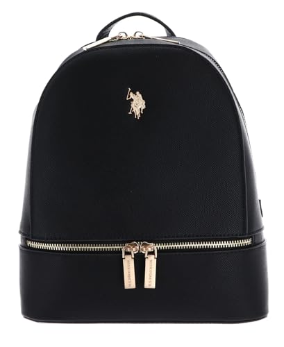 U.S. Polo Assn. Zaino Donna Jones Cielo Skyway Blue Biscotto Bianco Rosso Nero (Nero)