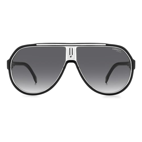 Carrera 1057/S Sunglasses, 80S Black White, 64 Unisex